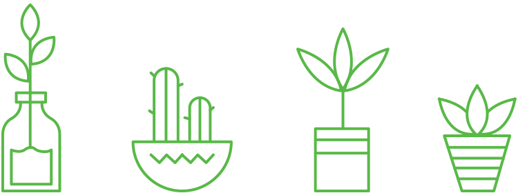 Dutch Plant Farm Interiorscape four plant icons