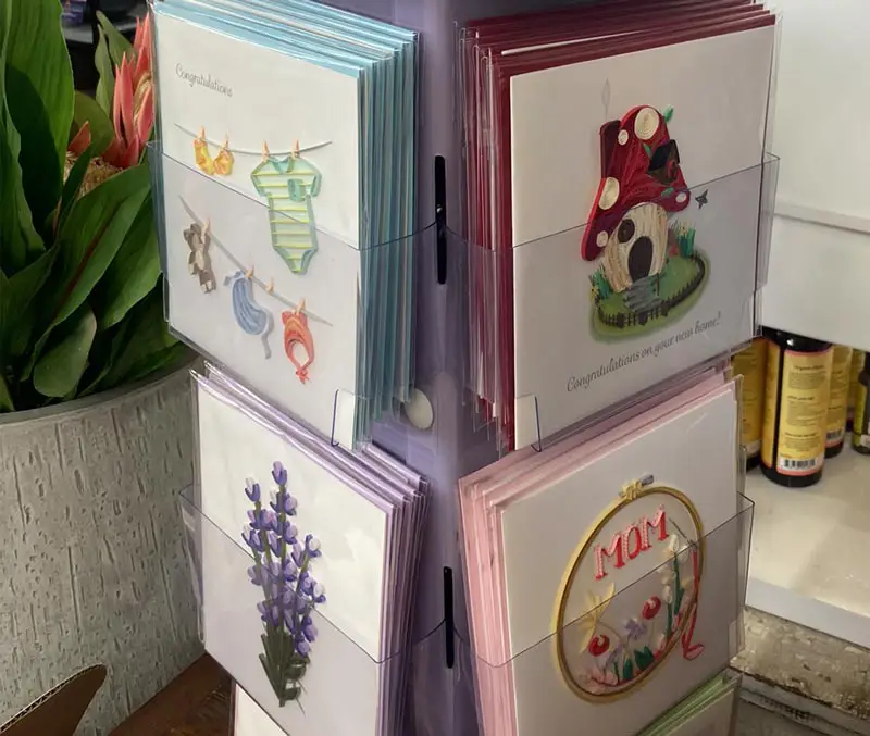 Greeting cards for Mom and baby are some of the gifts available at The Dutch Plant Farm store.